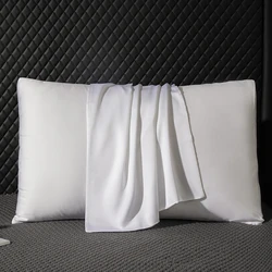 Luxurious 100% Real Mulberry Silk Pillowcase - Skin Care Bedding Cover with Free Shipping - 65x65cm 2pcs (White)