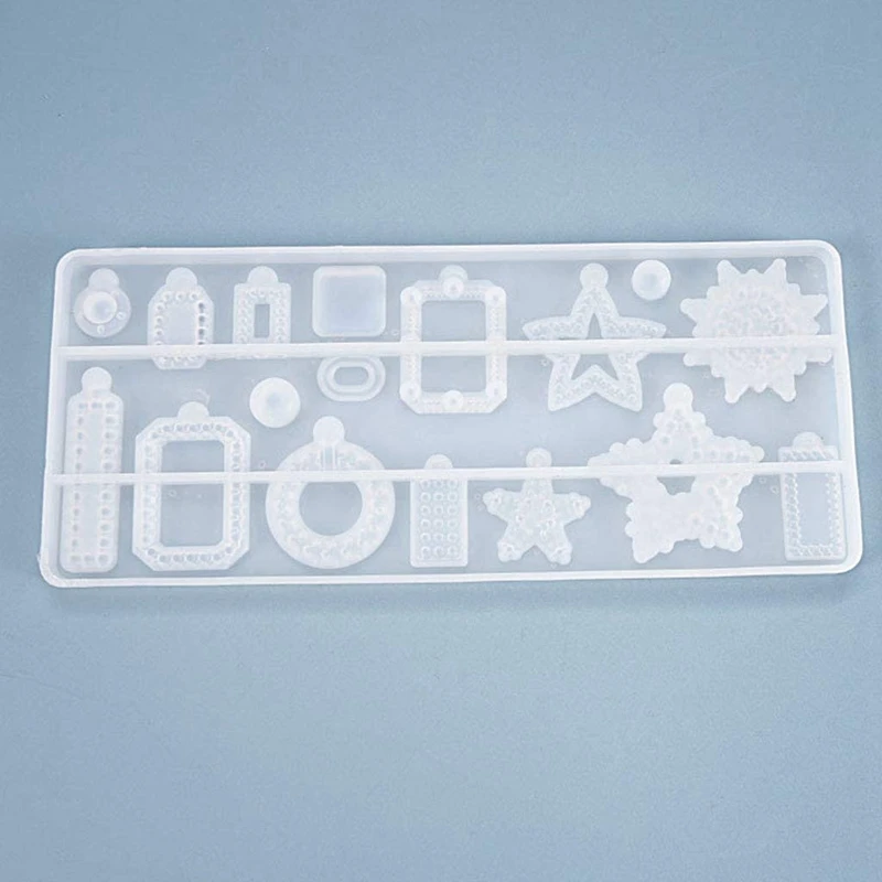 

Crystal Epoxy Resin Mold Earrings Pendant Casting Silicone Mould DIY Making Tool