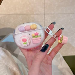 Cute Strawberry Earphone Case with Hook - Small Fresh Protective Cover for Enco Air 4 Pro (Flower pot)