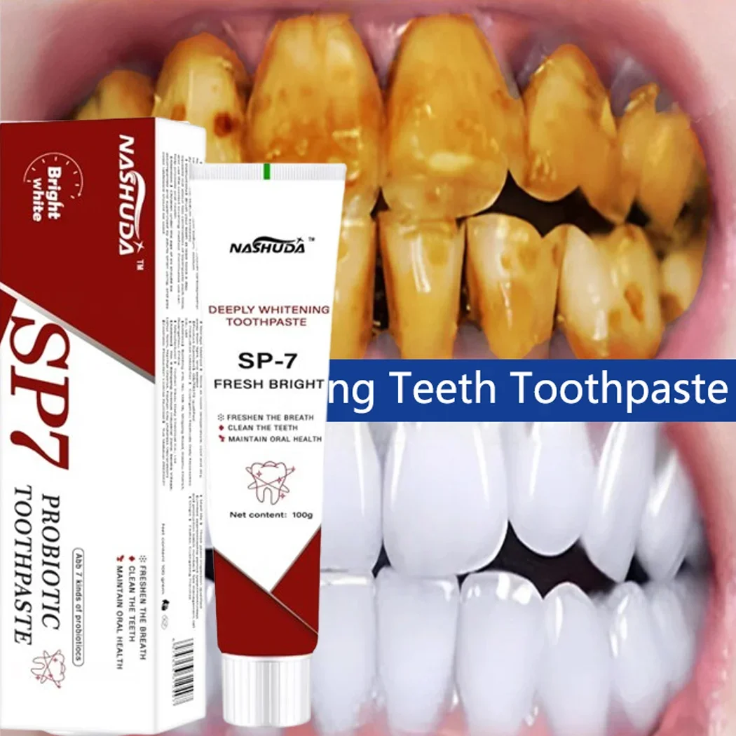 Teeth Whitening Product Probiotic Toothpaste Removing Plaque Stains Yellow Teeth Brighten Fresh Breath Oral Hygiene