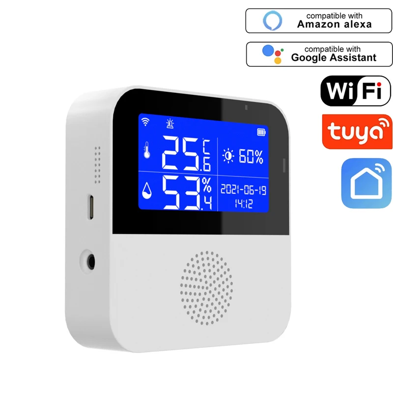 Wifi Temperature Humidity Sensor Google Assistant - Wifi Temperature  Humidity - Aliexpress