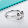 AnuJewel 3ct D Color Cushion Cut Moissanite Bezel Engagement Wedding Ring 925 Sterling Silver Rings For Women Jewelry Wholesale 3