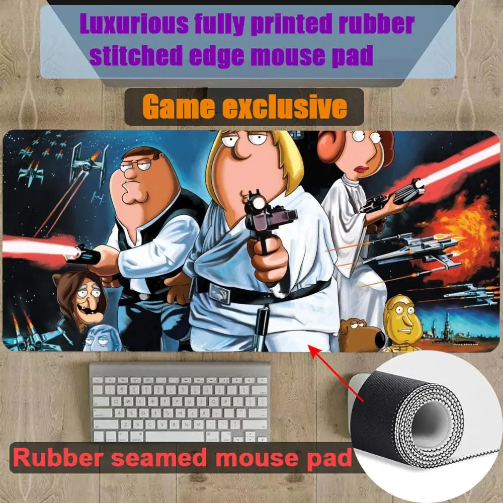 

F-Family Guy-Y Mouse Pad Gamer Gaming Rubber Seamed Mouse Pad Accessories Desk Keyboard Pad Computer Laptop