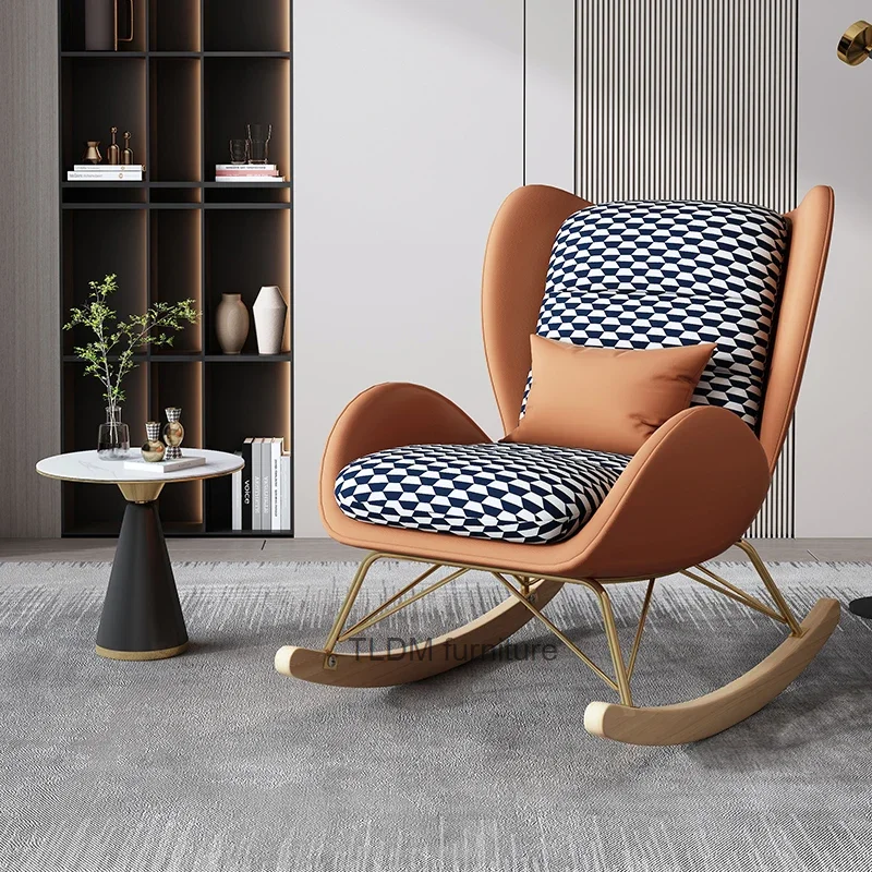 

Back Support Chairs Living Room Balcon Footrest Reclinable Floor Rocking Chair Bedroom Reading Poltrone Da Salotto Furniture