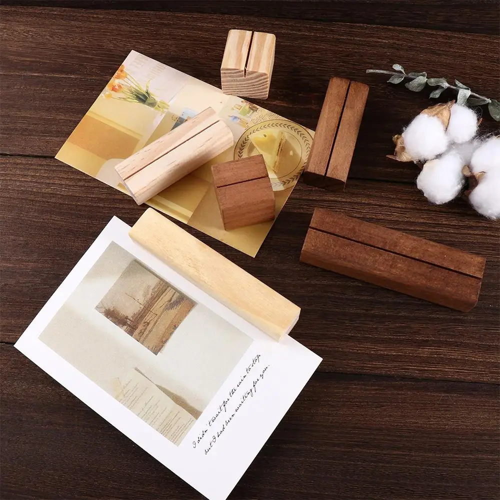 Wedding Events Table Number Wooden Sign Decoration Note Holder Display Stand Place Card Holder card holder,photo card holder,desk card holder,card display stand,postcard holder,coin display stand,acrylic sign holder,sticky note holder,price display stand,magazine display stand