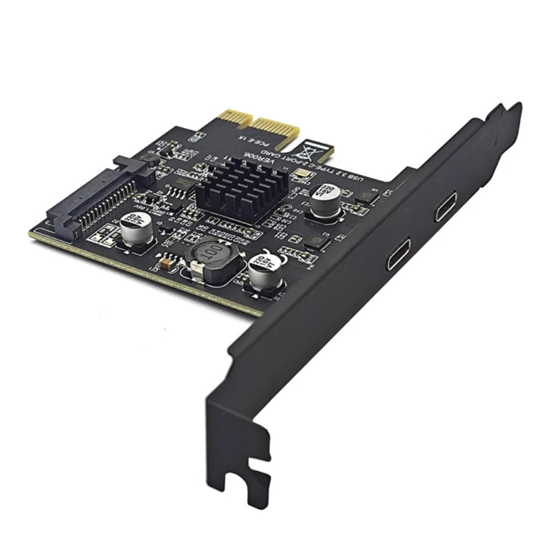 

Карты расширения PCIE 1X to USB 3.2 GEN2 10 Гбит/с PCIE to USB3.2 Gen2 Двойные карты расширения типа C для ПК