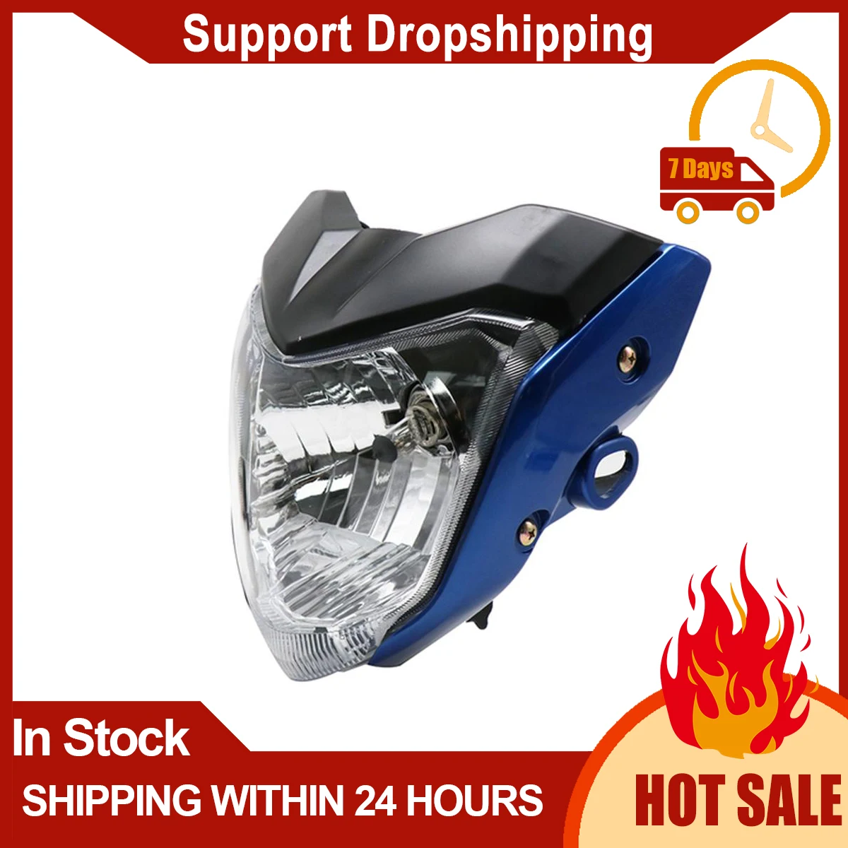 1SetMotorcycleHeadlightAssemblyHeadlampKitModification