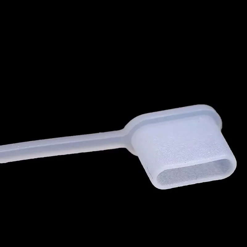 Type-C charging port dust plug transparent with rope anti-lost protector
