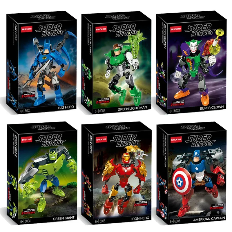 Hot Toys League Of Avengers Batman Captain America Assembly Toy Boy Hulk Iron Man Compatibile Legends Regali Per Bambini
