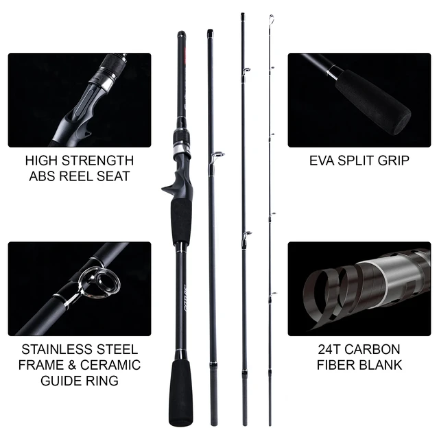 Goture Finality 4 pieces Spinning Casting Fishing Rod 2.1m 2.4m