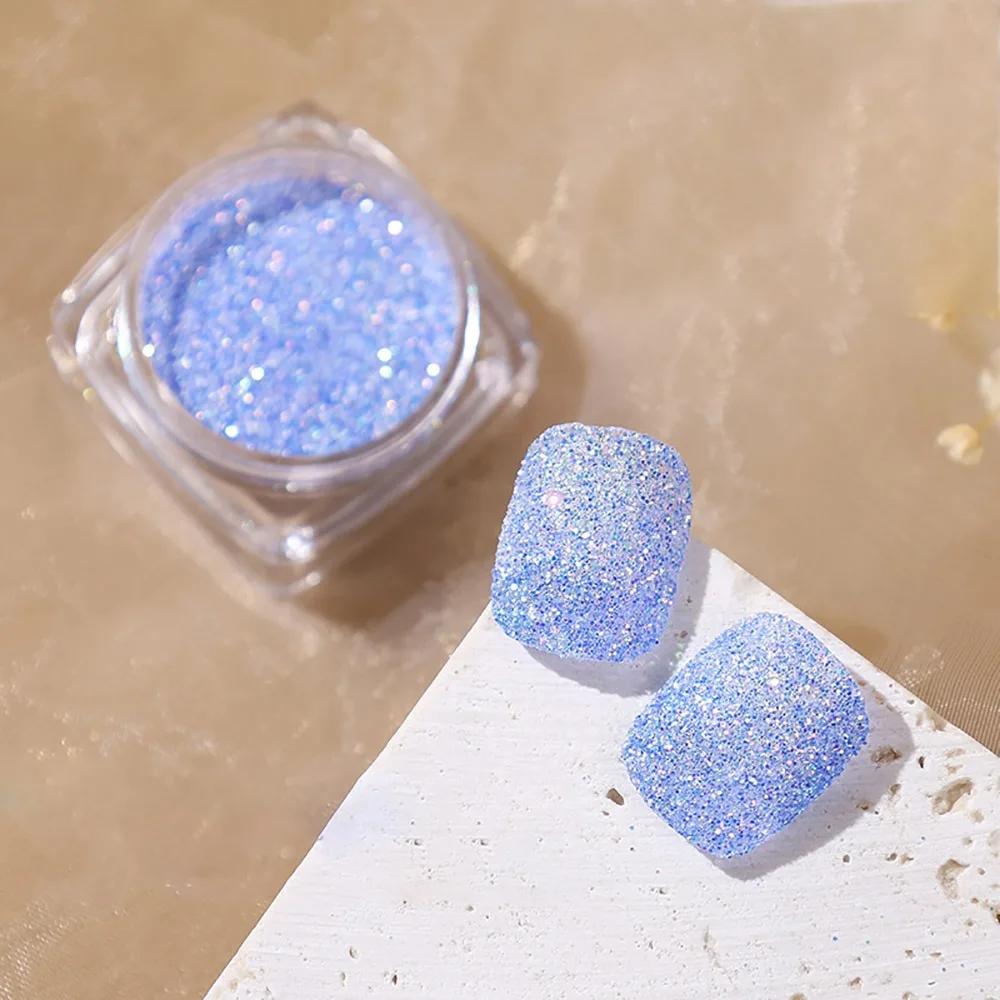 

1Jar Shiny Nail Art Sugar Powder Sand Holographic Ultrathin Colorful Nail Glitter Dust Candy Crystal Clear Sugar Sand Powder 39#