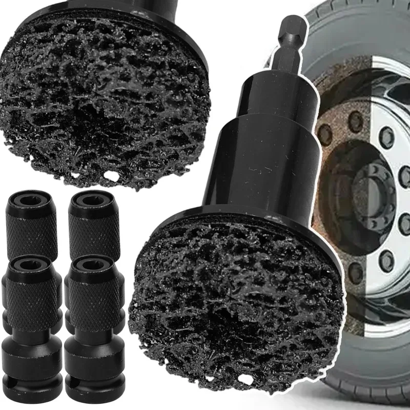 Auto Wheel Hub Brush Car Wheel Hub Grinder Rust Grinding Removal Tool Brake Grinding Cleaner Kit Rust Remover Polishing Tool