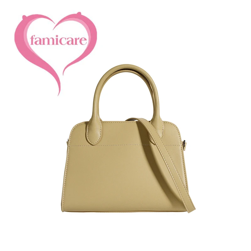 

Simple Female Split Leather Handbag Solid Color Women Messenger Bags Fashion Lady's Commute Shell Single Shoulder Bag Hot Sale