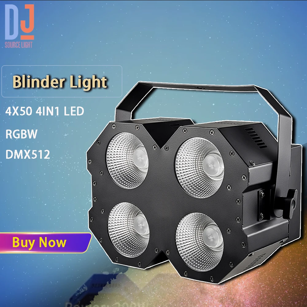 

New！4x50W 4 Eye RGBW 4IN1 LED Blinder Light Wall Wash Strobe Effect DMX512 Dj Disco Party Club Show Stage Effects Free Shipping