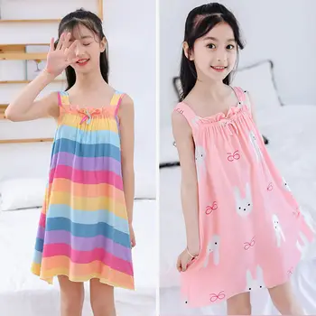 Rainbow Cartoon Cotton Nightgown 1