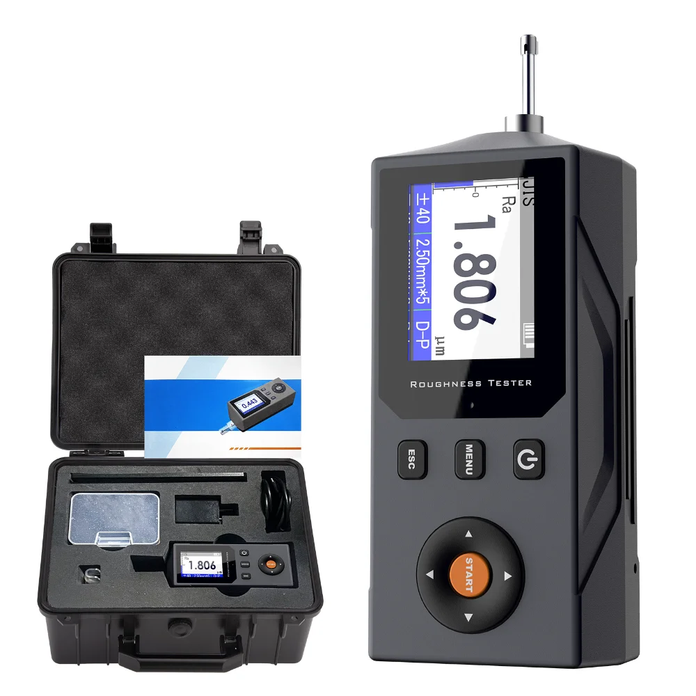 Display Surface Roughness Tester Roughness Measuring Instrument Ra Rz Rq and 12+ Parameters 0.001&mu;m Resolution Meter