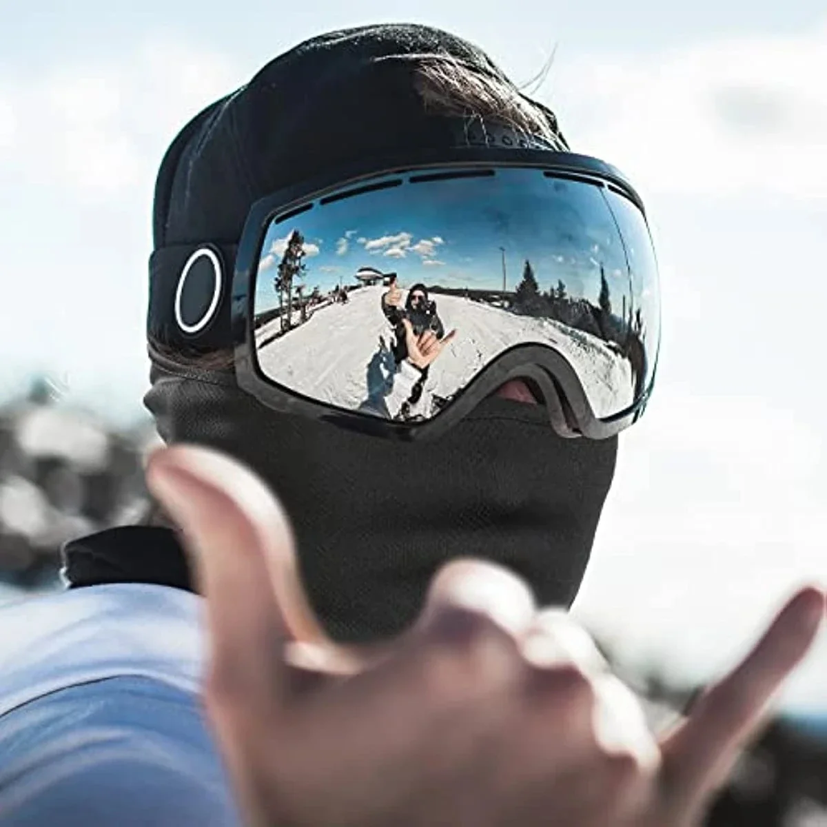 Schwarze Sonnenschutz-Sturmhaube – winddicht, staubdicht, atmungsaktiv, schnelltrocknend, Polyester-Gesichtsmaske für Outdoor-Fahrrad und Motorrad_voghion.com