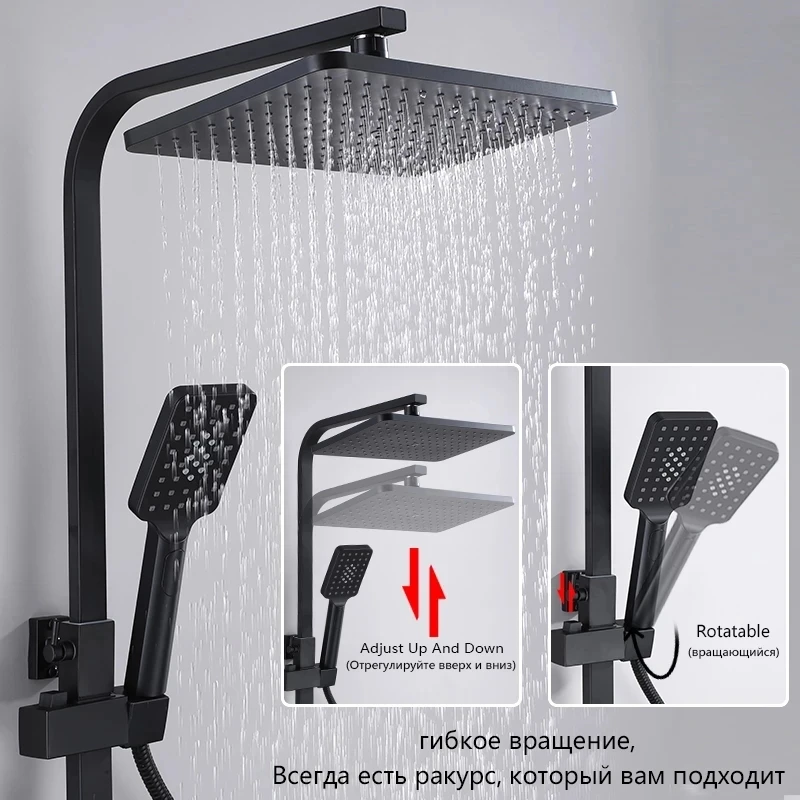 OXG Thermostatic Shower Faucet Bathroom Faucet Set Digital Display Shower System Rainfall Shower Set Modern For Bathroom bathroom faucet,bathroom shower faucet set