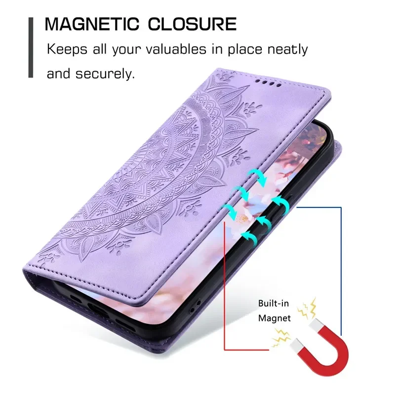 Magnetic Flip Leather Wallet Card Phone Case Cover