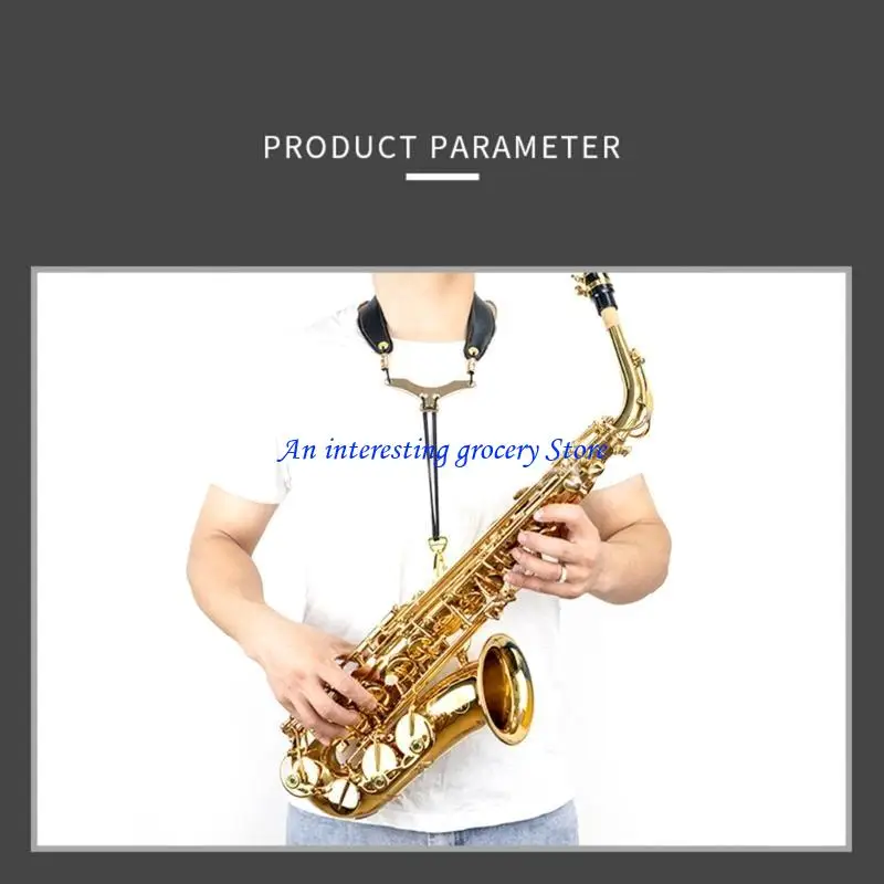 Adjustable Leather Padded Saxophone Neck Strap Sling