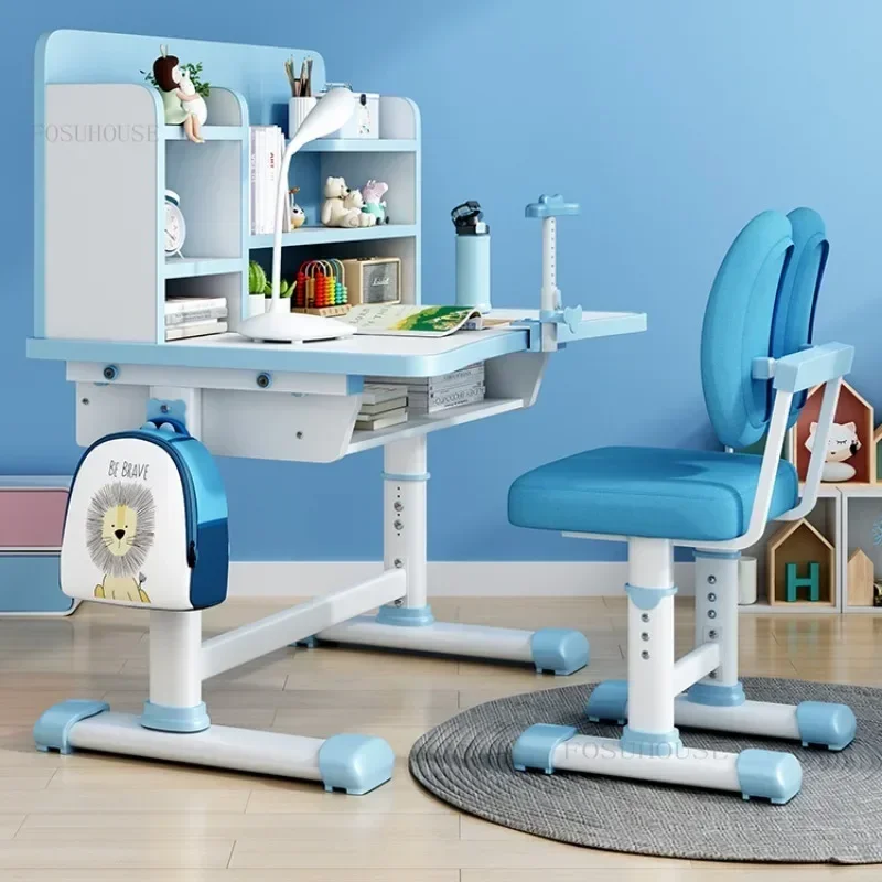 Household Liftable Children's Table Primary School Student Study Writing Table Children's Desk Desk and Chair Set