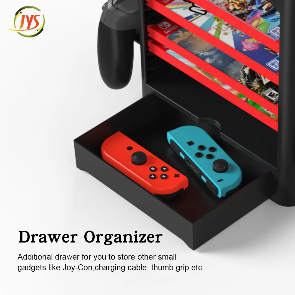 Universal Multi-Function Handle Base Storage Bracket for Nintend Switch/Switch OLED Holds Up to 10 Game Cartridges