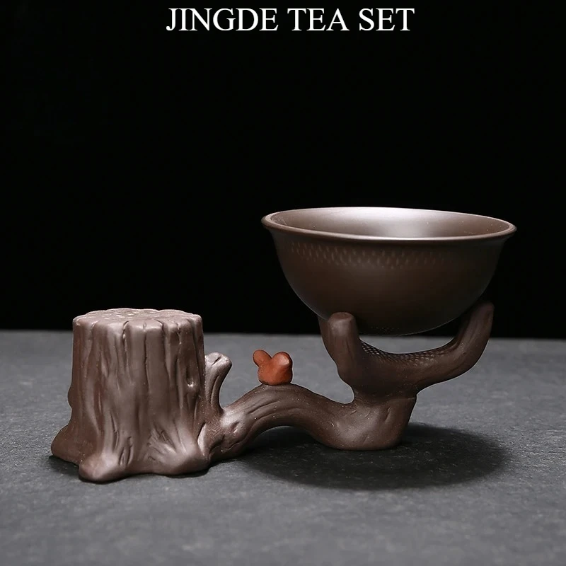 Purple Clay Tea Strainer/filter/tea Water Separator/ceramic Kung Fu Tea Set Accessories