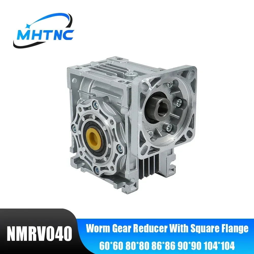 DC 모터용 고토크 웜 감속기 60x60mm 86x86mm NMRV040 비율 5  100 NEMA24 34 80mm 90mm 모터용 입력 14mm 샤프트