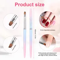 Nail Art Clean Up Brushes, Painting Brushes for Nails with Round & Angled Head Pen Painting Tools for Nail Art Design 2