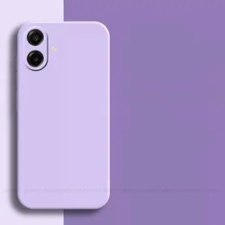 Premium Liquid Silicone Soft TPU Phone Case Cover for Samsung A07 - Sleek Protective Bumper Design (Grass Purple)