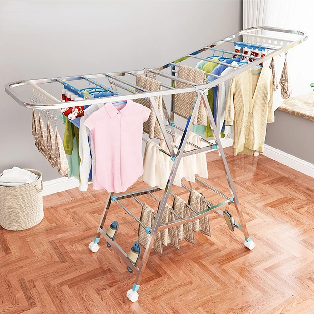 Stainless Steel Metal Hanger For Clothes Home Use Laundry Hangers - Technical View