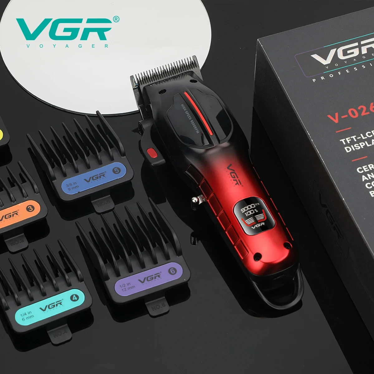 VGR V-026 الراقية المهنية الرجال مقص الشعر التدرج...