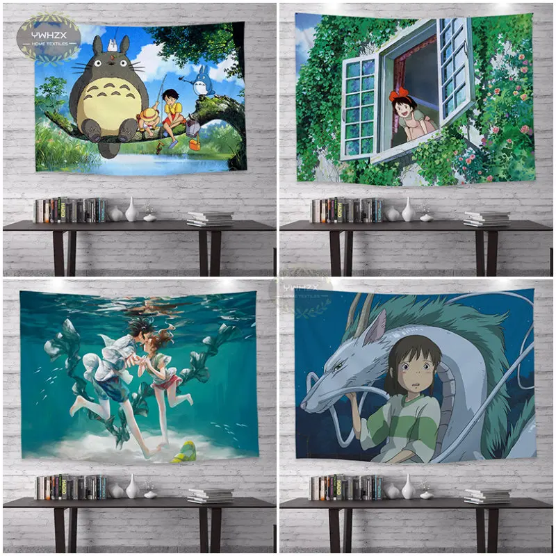 

Japanese Cartoon Animation Tapestry Beach Towel Student Dormitory Bedroom Bedside Decoration Accessories Wall Hanging Tapestries