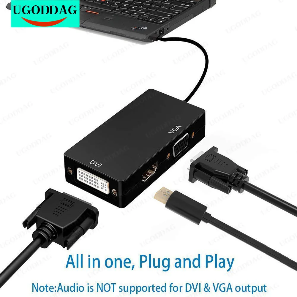 Mini Displayport Thunderbolt A Dvi Vga Adattatore Hdmi Compatibile Per Macbook Air Pro Imac Mac Surface Pro 1 Carbon X1 Series