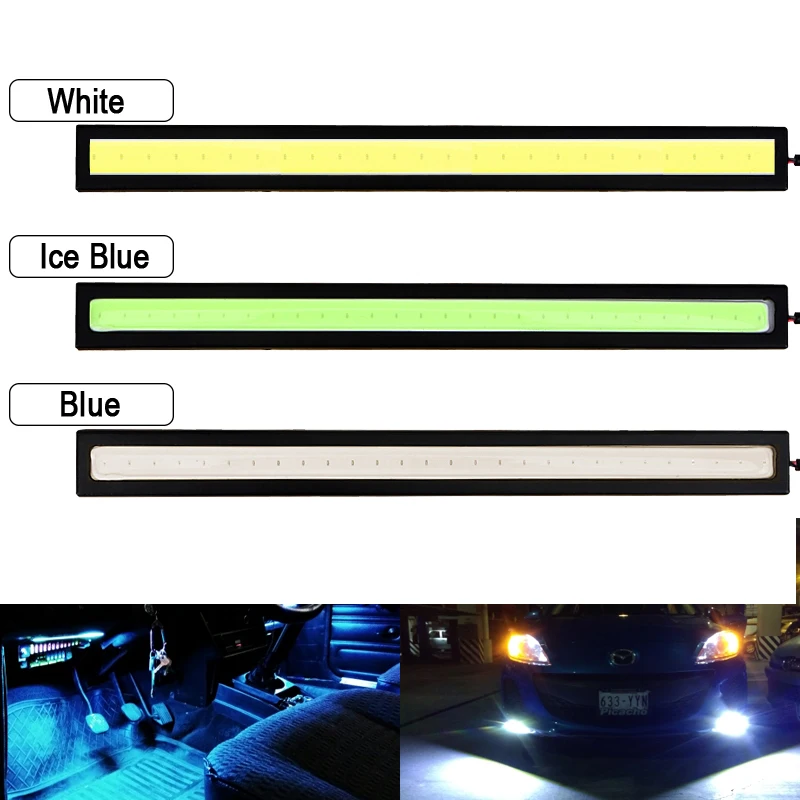 ڵ DRL 17cm COB LED , 12V 7000K ȭƮ Ÿϸ Ʈũ ְ , ܺ  ۾,  Ʈ, 6 