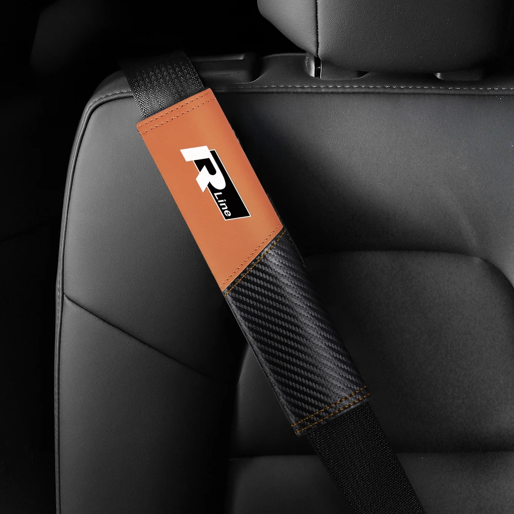 자동차 인테리어 탄소 섬유 안전벨트 어깨 패드 커버 액세서리 폭스바겐 VW 골프 R GTI 제타 R라인 파사트 타이고 MK4용