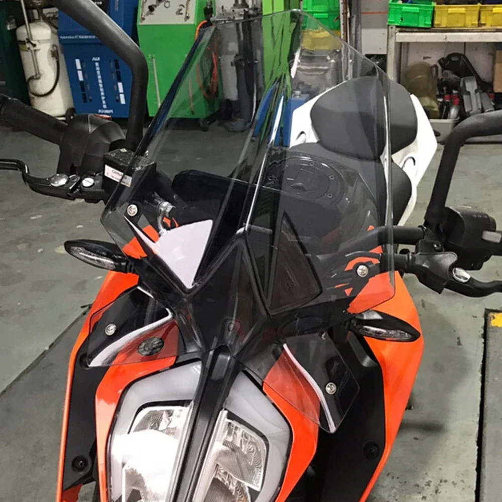 

Ветровое стекло для KTM Duke 390 125 2017 - 2023 2018 2019 2020 2021 2022/ветровое стекло для мотоцикла, ветровой экран с кронштейном