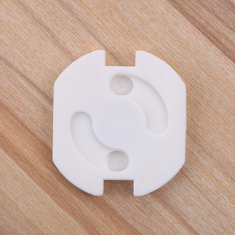 Socket Covers 2 Hole Round EU Standard Anti Electric Shock Plugs Protector Rotate Cover Plastic Security Locks 10pcs