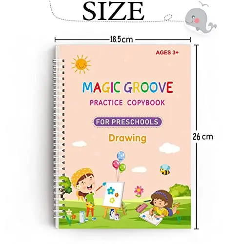 Magic Grooved Practice Copybook Set Reusable Handwriting