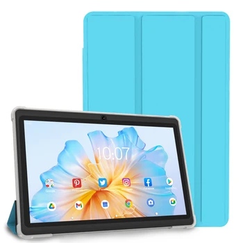 Pritom Tablet PC da 7 pollici, Android 13 Quad Core, 4 GB (2+2 GB virtuale) RAM 32 GB ROM, WiFi, doppia fotocamera, USB C, con custodia in pelle 1