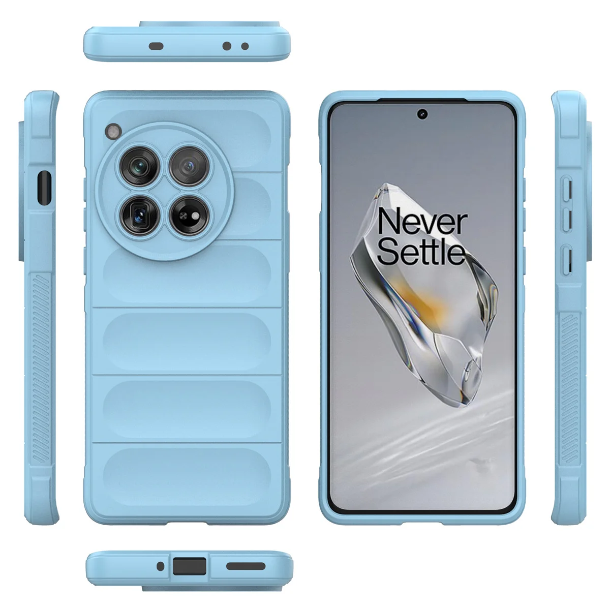 Custodia in silicone rosso morbido con texture 3D per OnePlus 12 10T 11 10R 11R ACE 2 Pro Nord N20SE N30 CE3 Defender Custodia protettiva_voghion.com