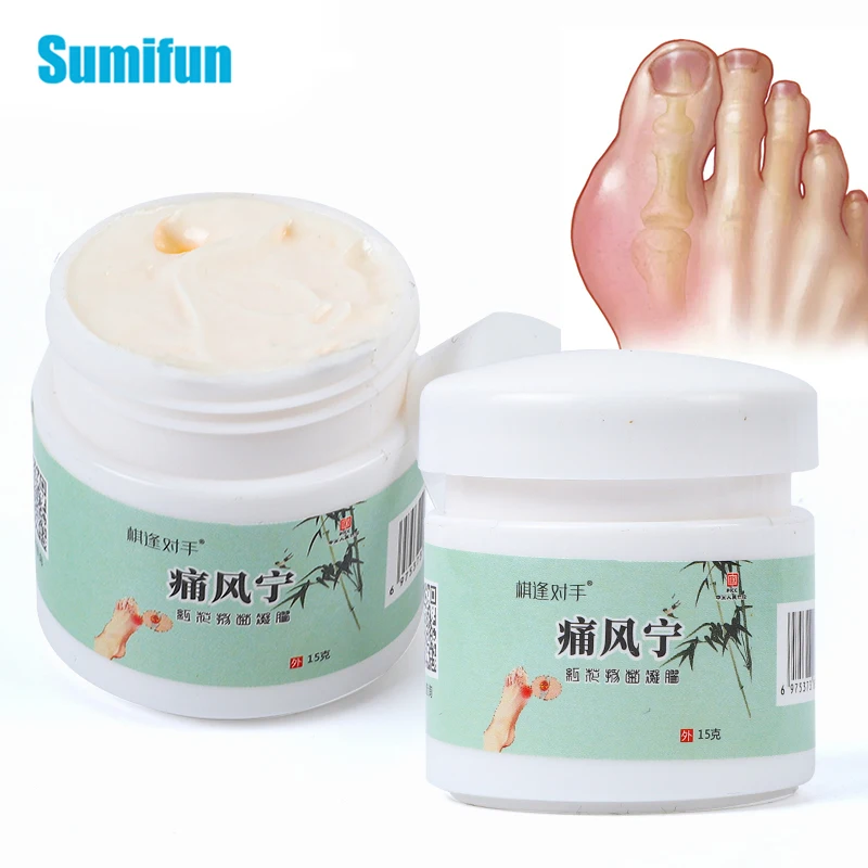

15g Gout Ointment Treatment Gout Cause Joint Knee Pain Toe Finger Bone Spur PainKiller Cream Health Care Orthopedics Plasters