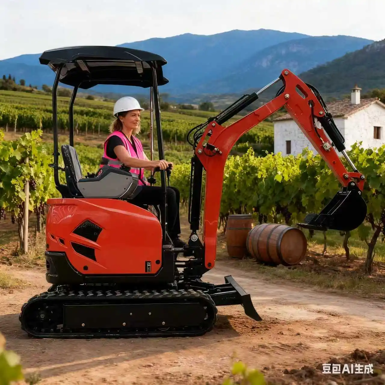 Ein hochwertiger kleiner Bagger mit einer Kapazität von 2 Tonnen und einer Kapazität von 3,5 Tonnen, der für landförderige Projekte verwendet wird