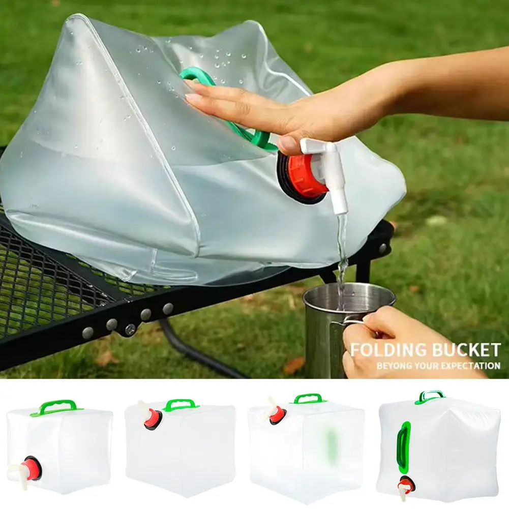 

5L/10L/15L/20L Outdoor Folding Water Bag Large Capacity Portable Water Container For Camping Cooking Picnic Washing Showeri Y6K1