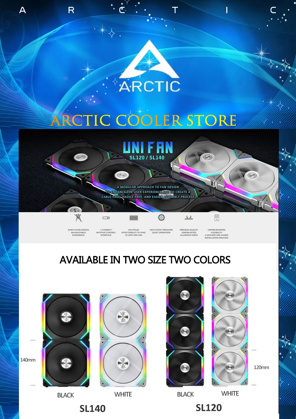 kit modular cableless do fã argb de lian li corrente da margarida do fã pwm do fã do caso refrigerar cubo uni