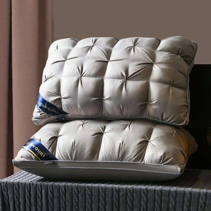 

Подушка пуховая 48*74 см, удобная, медленно восстанавливающая форму, семейное постельное белье, подушки размера Queen для пятизвездочных отелей