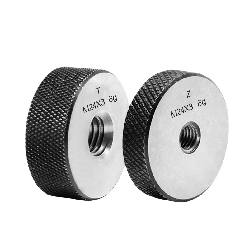 1SET=1*GO+1*NOGO 6g 정확도 M56-M63 비표준 미터법 미세 치아 나사 링 게이지 측정 도구 M56M57M58M59-M63 오른손