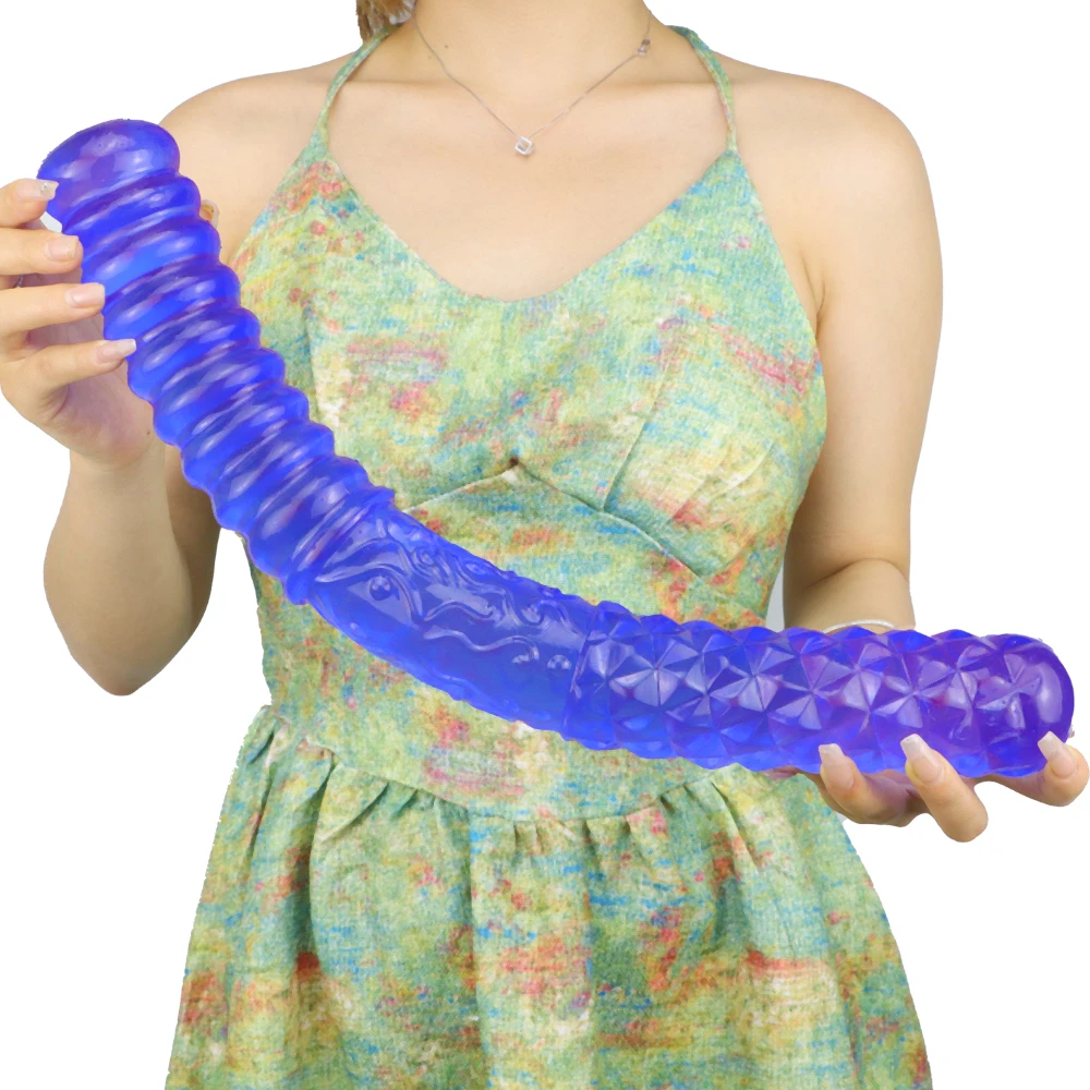 China Manufacturer 18.3in Soft Jelly Dildo Double Long Realistic Dildos Cock Lesbian Vaginal Anal Plug Flexible Fake Penis For Women Anal Plug BDSM Exporter S7f6fe801f08e479c9ba557addb7383a3a