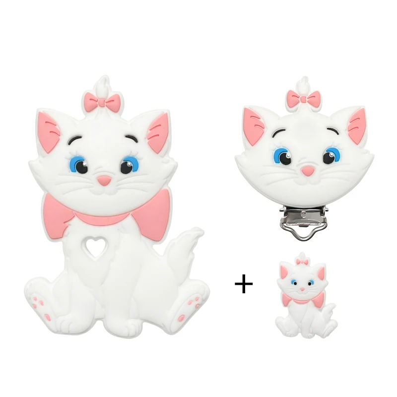 3pcs/set New Panpan Mickey Minnie Silicone Beads Teether Food-Grade Chewing Teeth Bead DIY Nipple Chain Jewelry Accessories 4