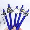 10Pcs volleyball soft patch neutral pen sports series solid color student stationery ballpoint pen style random 5